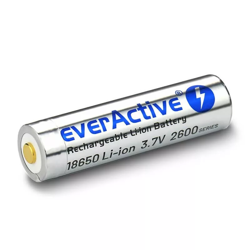 everActive 18650 2600mAh 3,6V Li-Ion akku beépített tölto - microUSB csatlakozó everActive 18650 2600mAh 3,6V Li-Ion akku beépített tölto - microUSB csatlakozó