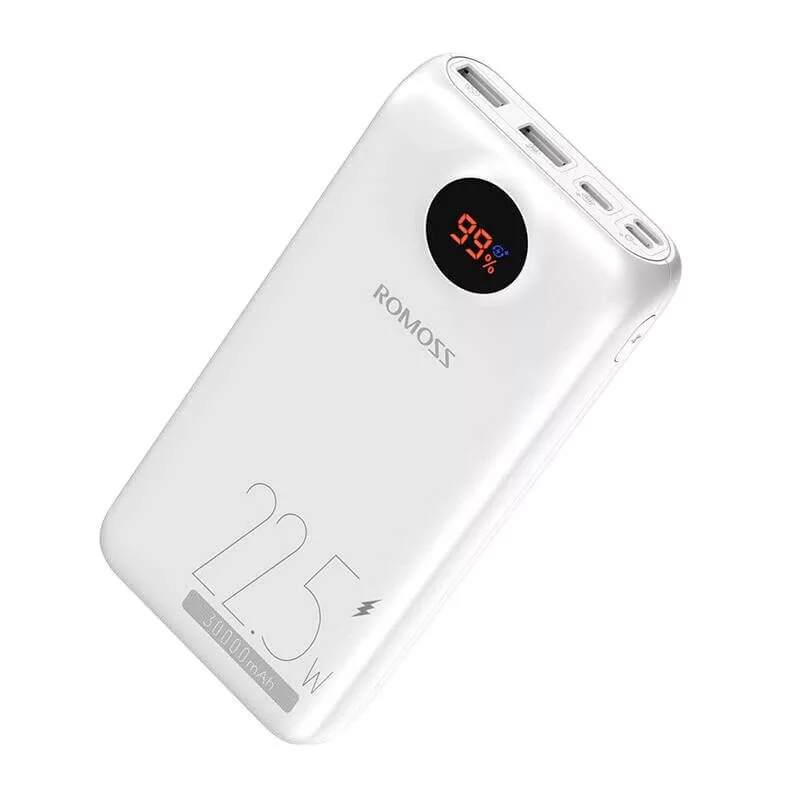 Romoss 30000mAh PowerBank külső akkumulátor SW30PF 22.5W QC3.0 SCP PD Romoss 30000mAh PowerBank külső akkumulátor SW30PF 22.5W QC3.0 SCP PD