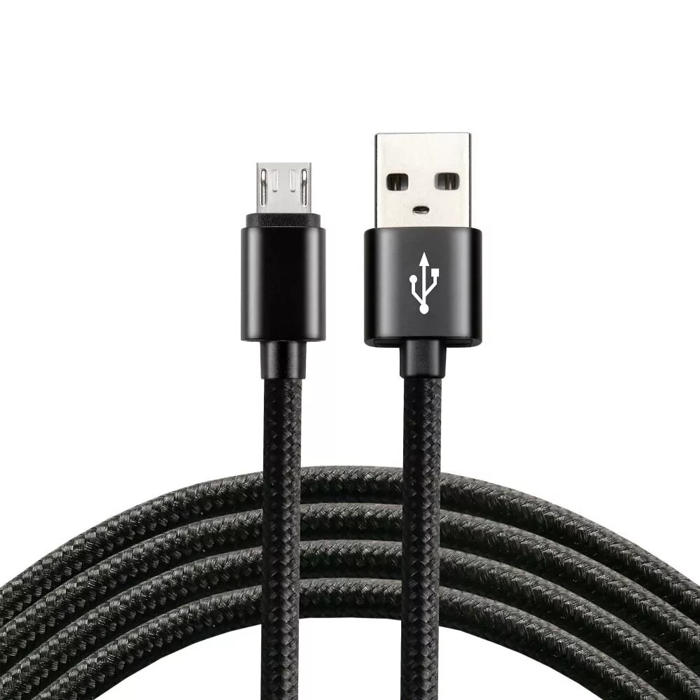 everActive USB- mikro USB kábel 2.4A 2m fekete