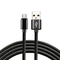 everActive USB- mikro USB kábel 2.4A 2m fekete