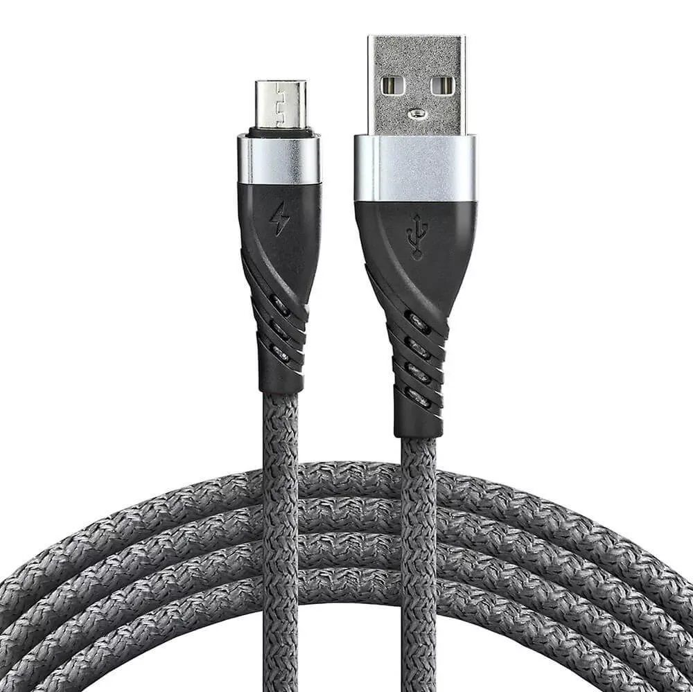 everActive USB- mikro USB kábel 2.4A 1m szürke