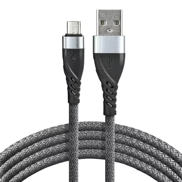 everActive USB- mikro USB kábel 2.4A 1m szürke