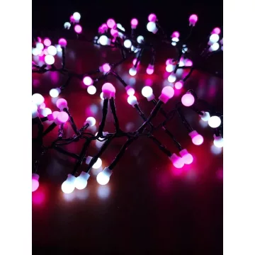   Karácsonyi füzér 288Led Pink 8módban állítható, kül/beltéri 3m