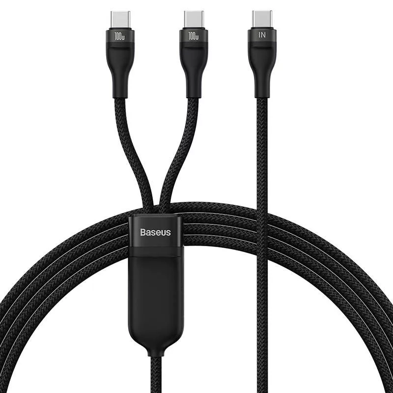Baseus kábel 100W-ig 2in1 2x USB-C 150cm