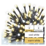 Karácsonyi fényfüzér CNT D1AN02 100Led karácsonyi 10m IP44 lánc villogó CW+WW