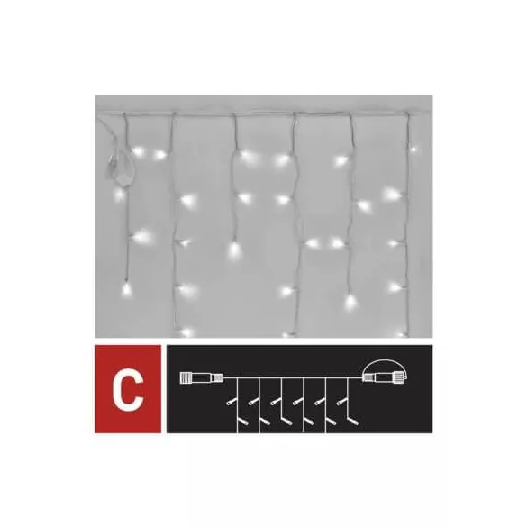 Karácsonyi füzér CNT D1CC02 100Led JÉGCSAP minta kül/bel CW
