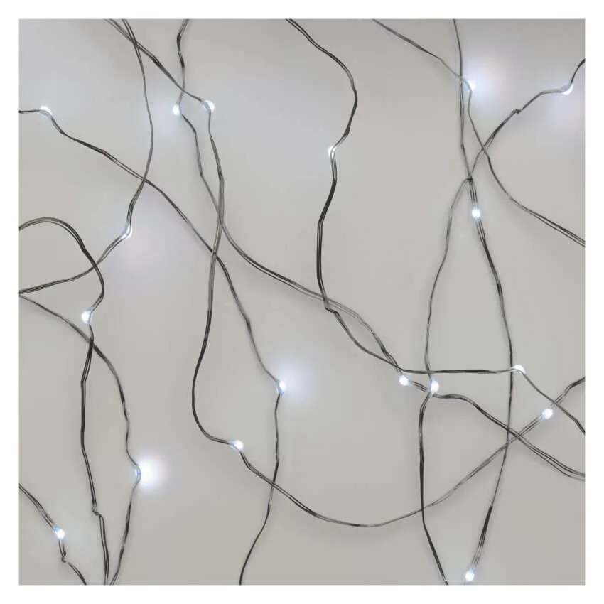 Karácsonyi fényfüzér nanoled 1.9M 2*AA CW beltéri D3AC07