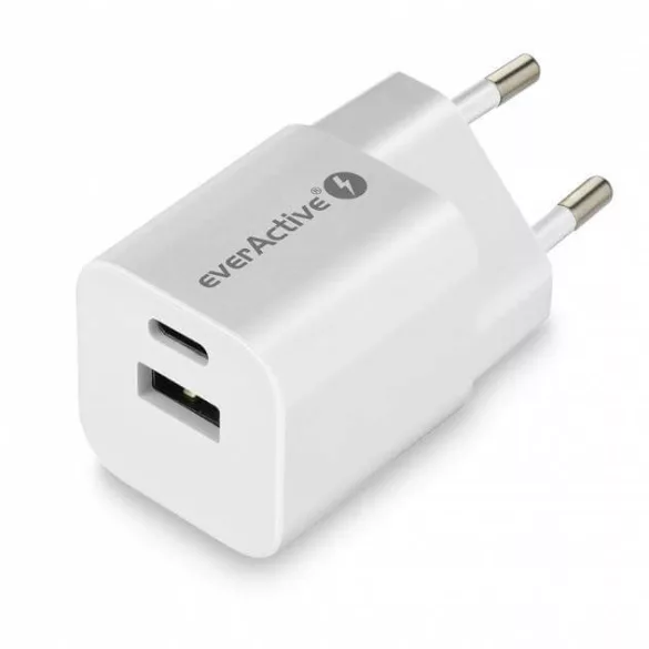 everActive USB töltő SC-390Q fehér QC3 + USB-C 30W GaN