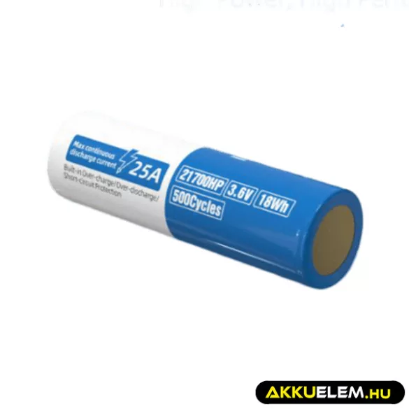 XTAR 21700 5000mAh 3,6V Li-ion akkumulátor PCB 25A