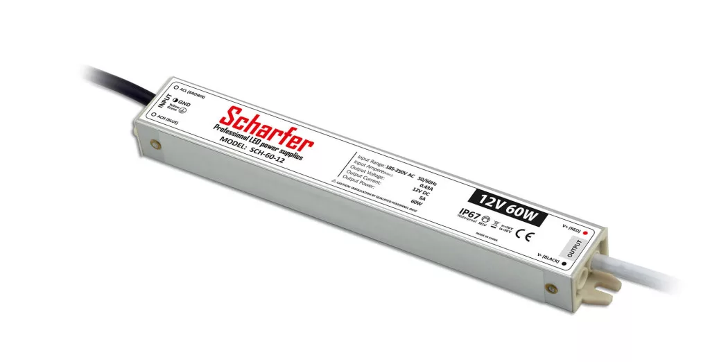 Scharfer 12V 5A 60W IP67 LED-tápegység SCH-60-12