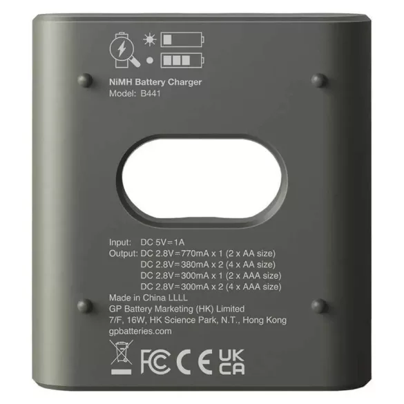 POWER BANK B441 akkutöltő + 2db AA és 2db AAA akku GP