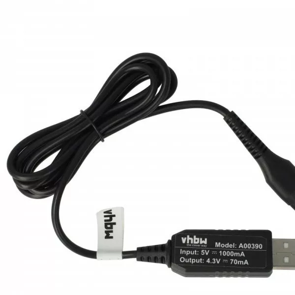 USB Töltőkábel Philips S510 borotva - 120 cm - Utángyártott USB Töltőkábel Philips S510 borotva - 120 cm - Utángyártott
