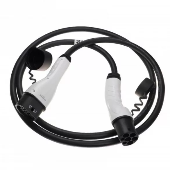 Töltőkábel elektromos autóhoz, Plug-In Hybrid - Type 2 -> Type 2, 3 fázisú, 32 A, 22 kW, 3 m - Utángyártott - VHBW