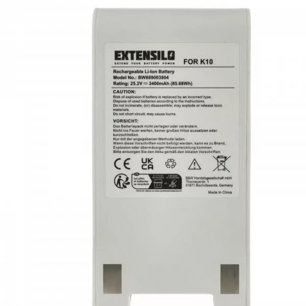 Xiaomi MJWXCQ04ZM for Xiaomi 3400mAh, 25.2V, Li-Ion - Utángyártott porszívó akku