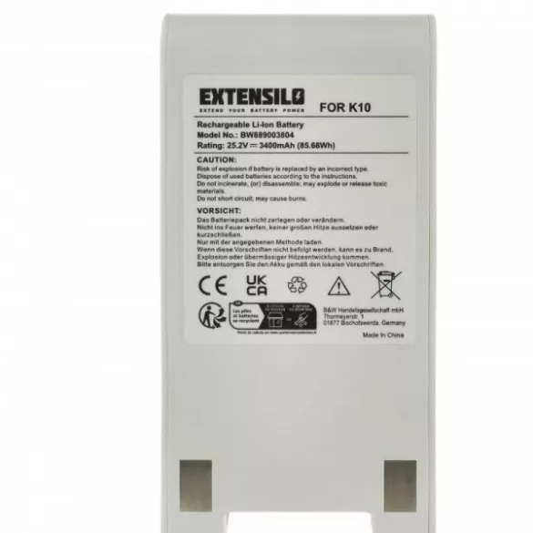Xiaomi MJWXCQ04ZM for Xiaomi 3400mAh, 25.2V, Li-Ion - Utángyártott porszívó akku - VHBW