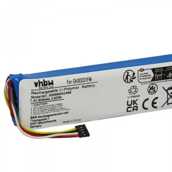 Xiaomi GH3DC01FM - 800 mAh 7.4 V Li-polymer - Utángyártott kamera akku - VHBW
