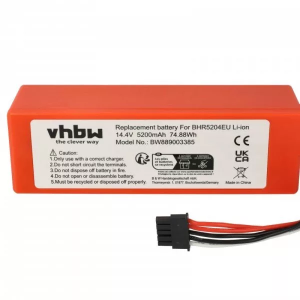 Xiaomi BYD D099-4S2P, 4INR19/66-2, 260S-INR-MH1-4S1P for Xiaomi 5200mAh, 14.4V, Li-Ion - Utángyártott porszívó akku