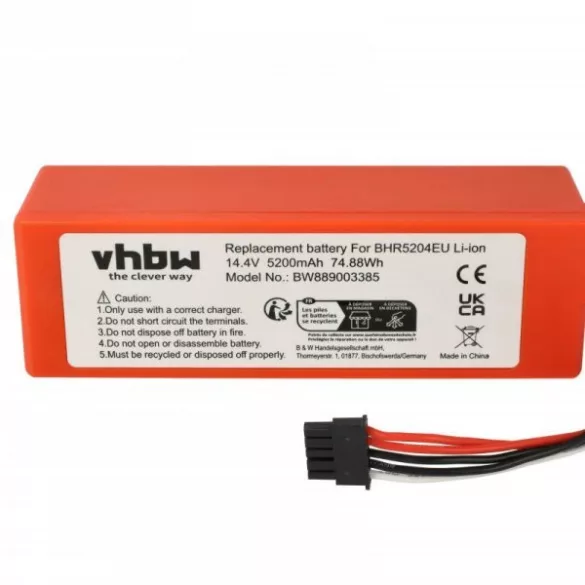 Xiaomi BYD D099-4S2P, 4INR19/66-2, 260S-INR-MH1-4S1P for Xiaomi 5200mAh, 14.4V, Li-Ion - Utángyártott porszívó akku - VHBW