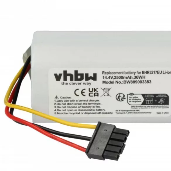 Xiaomi 260V-4S1P, N011-4S1P for Xiaomi 2500mAh, 14.4V, Li-Ion - Utángyártott porszívó akku - VHBW