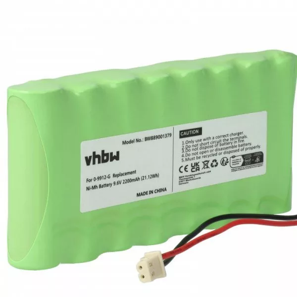 Visonic 103-300672, 0-9912-G, GP180AAH8BMX - 2200 mAh 9.6 V NiMH Utángyártott riasztórendszer akku