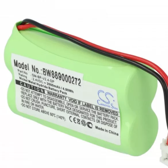 Egészségügyi eszköz - VDW SM-BP-V2.4-DP - 2000 mAh 2.4 V NiMH - Utángyártott akku - VHBW