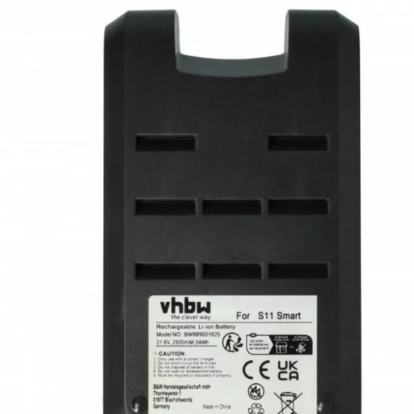 Tineco S11-02 for Tineco 2500mAh, 21.6V, Li-Ion - Utángyártott porszívó akku - VHBW