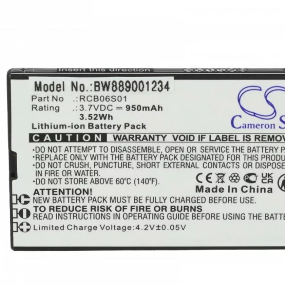 Swisstone RCB06S01 - 950 mAh 3.7 V Li-Ion - Utángyártott telefon akku - VHBW