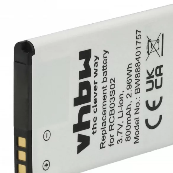 Swisstone RCB03S02 - 800 mAh 3.7 V Li-Ion - utángyártott mobiltelefon akku - VHBW