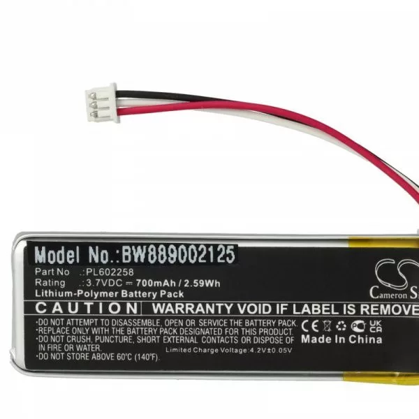 Kontroller - SteelSeries PL602258 - 700 mAh 3.7 V Li-polymer - Utánygyártott akku