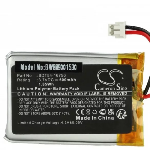 Kutya nyakörv Sportdog SDT54-16750 - 500 mAh 3.7 V Li-polymer - Utángyártott akku - VHBW