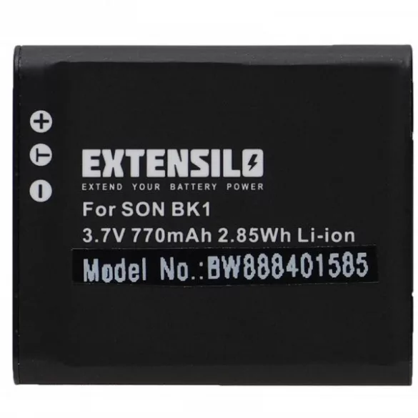 Sony NP-FK1, NP-BK1 - 770 mAh 3.7 V Li-Ion - Utángyártott kamera akku - VHBW