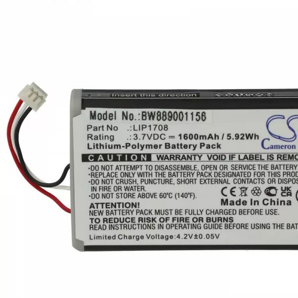 Játékkonzol - Sony LIP1708 for Sony - 1600mAh, 3.7V - Utánygyártott akku Játékkonzol - Sony LIP1708 for Sony - 1600mAh, 3.7V - Utánygyártott akku
