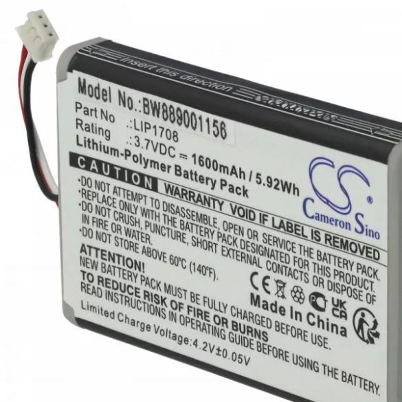 Játékkonzol - Sony LIP1708 for Sony - 1600mAh, 3.7V - Utánygyártott akku - VHBW