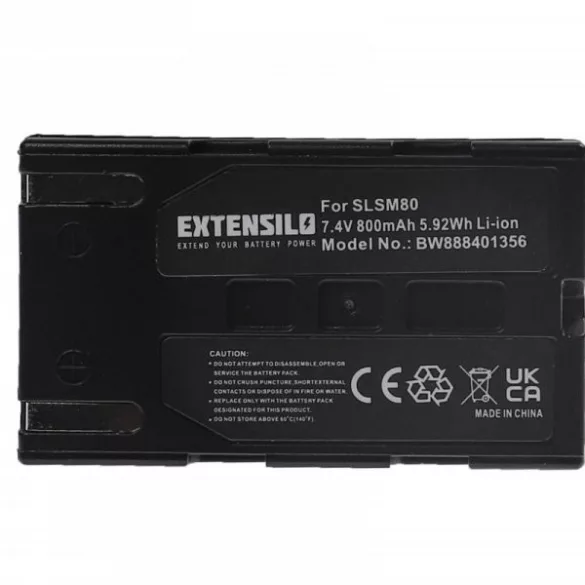 Samsung SB-LSM80, SB-LSM320, SB-LSM160 - 800 mAh 7.4 V Li-Ion - Utángyártott kamera akku - VHBW