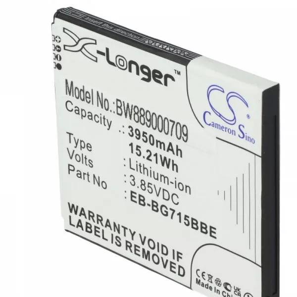 Samsung EB-BG715BBE, GH43-04993A - 3950 mAh 3.85 V Li-Ion - Utángyártott telefon akku