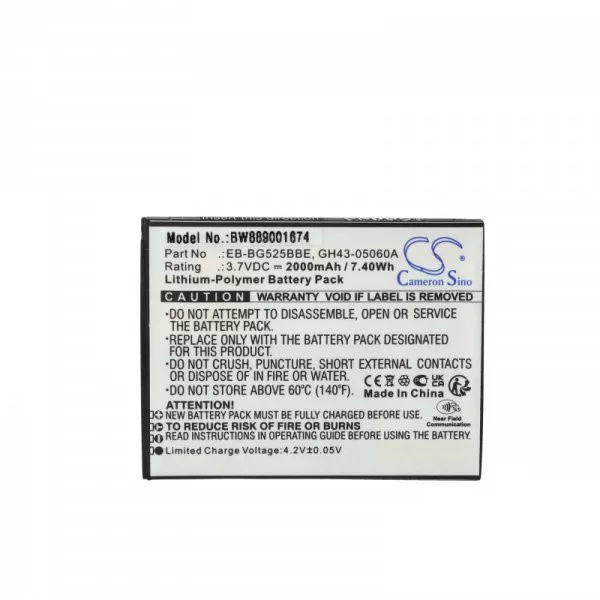   Samsung GH43-05060A, EB-BG525BBE - 2000 mAh 3.7 V Li-polymer - Utángyártott telefon akku