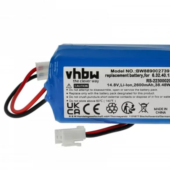 Rowenta RS-2230002091 for Tefal 2600mAh, 14.8V, Li-Ion - Utángyártott porszívó akku - VHBW