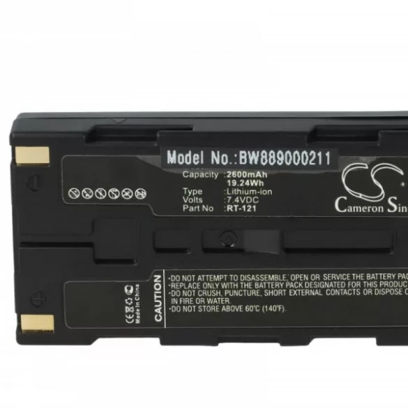 Egészségügyi eszköz - Righton RT-121 - 2600 mAh 7.4 V Li-Ion - Utángyártott akku - VHBW