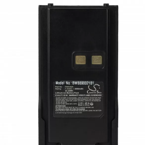 Retevis FA9140A - 3000 mAh 7.4 V Li-Ion - Utángyártott rádió akku - VHBW