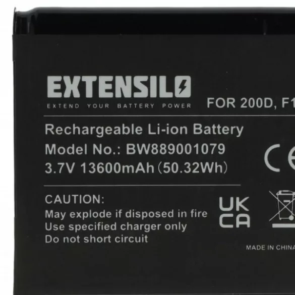 DAB Radio Pure ChargePAK F1, F1 - 13600 mAh 3.7 V Li-Ion - Utángyártott akku - VHBW