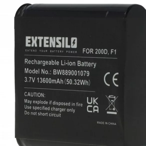 DAB Radio Pure ChargePAK F1, F1 - 13600 mAh 3.7 V Li-Ion - Utángyártott akku - VHBW