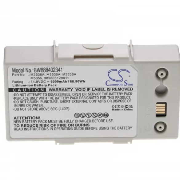 Egészségügyi eszköz - Philips M3536A, M3535A, 989803129011 - 6000 mAh 14.8 V Li-Ion - Utángyártott akku - VHBW