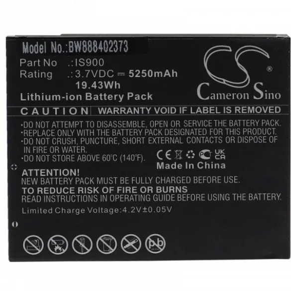 Card Reader Pax IS900 - 5250 mAh 3.7 V Li-Ion - Utángyártott pos terminál akkumulátor - VHBW