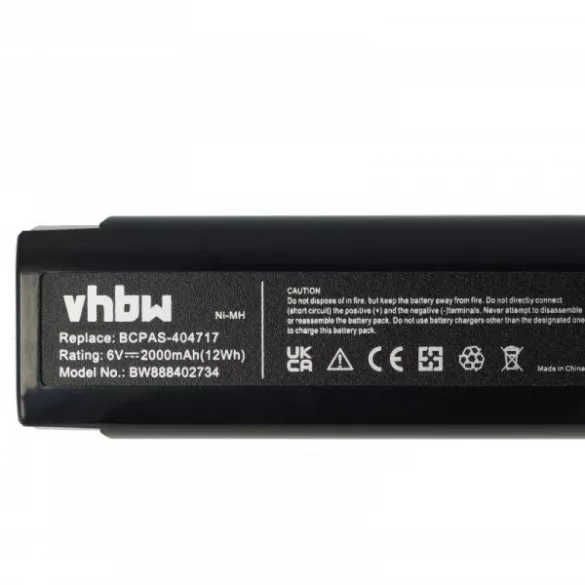 Szerszámgép akku Paslode 900421, 900400, 900420, 404400, 404717 - 2000 mAh, 6 V, NiMH - Utángyártott akku - VHBW