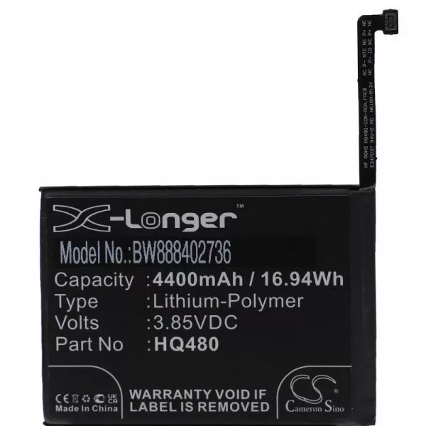 Nokia HQ480 - 4400 mAh 3.85 V Li-polymer - Utángyártott telefon akku