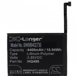   Nokia HQ480 - 4400 mAh 3.85 V Li-polymer - Utángyártott telefon akku