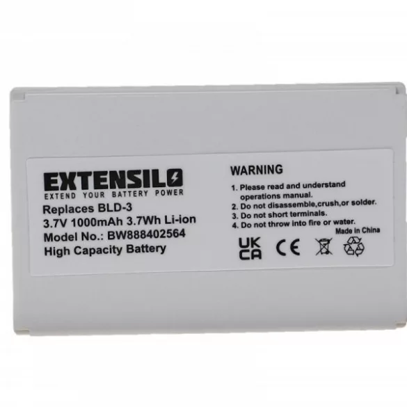 Nokia BLD-3 - 1000 mAh 3.7 V Li-Ion - Utángyártott telefon akku - VHBW