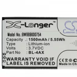   Nokia BL-4AX, BL-4XL - 1500 mAh 3.7 V Li-Ion - Utángyártott telefon akku