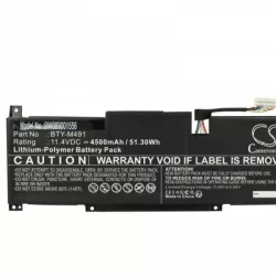   MSI BTY-M491, S9N-0B3A210-SB3 - 4500 mAh 11.4 V Li-polymer, fekete - Utángyártott notebook akku