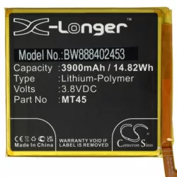   Motorola SB18D11084, MT45 - 3900 mAh 3.8 V Li-polymer - Utángyártott telefon akku